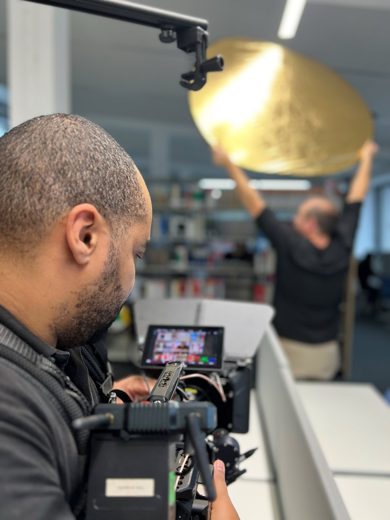 Kameraarbeit bei einem Interview-Setup der Filmreihe